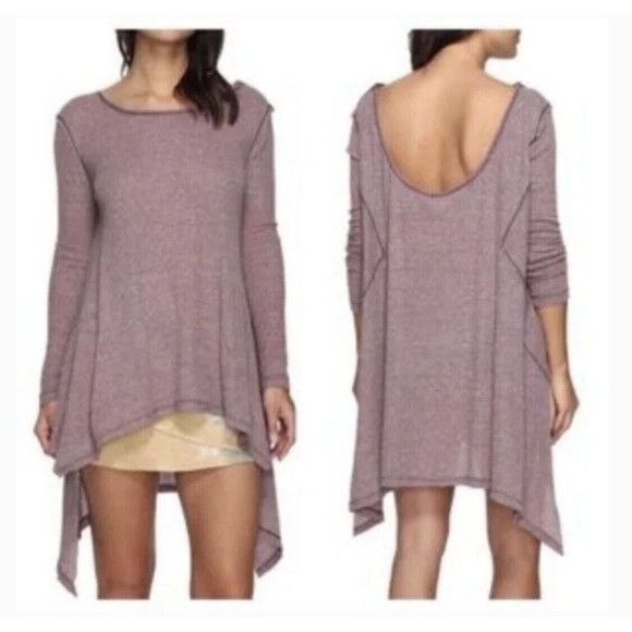 Free People Tops - Free People We the Free The Incredible Tee Tunic Purple Thermal Size M